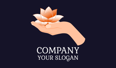 Orange Lotus Hand Logo