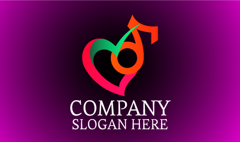 Buzzing Heart Love Logo