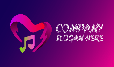 Logotipo De Amor Melodioso Morado Medianoche