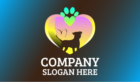 Logo Di Amore Del Cuore Della Coda