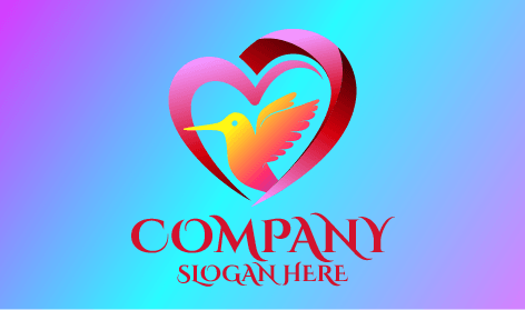 Logo D'amour Colibri Jaune