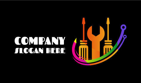 Orange Screwdriver Maintenance Logo