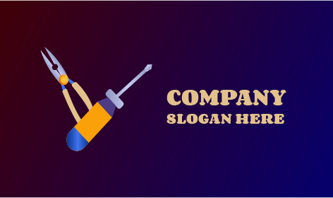 Pliers Screwdriver Maintenance Logo