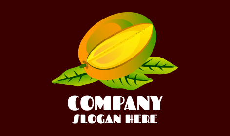 Tropical Sliced Mango Logo