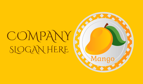 Logotipo De Mango De Plato Blanco
