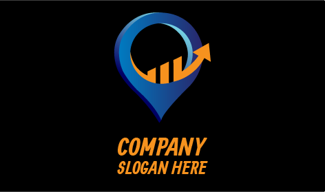 Logo De Marketing De Navigation Bleu