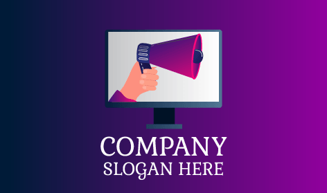 Logo Marketing Haut-parleur Violet