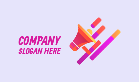 Logo Marketing De Haut-parleur Éclatant