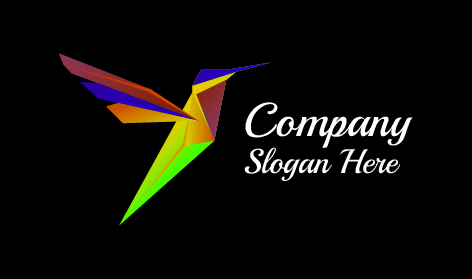 Modern Origami Bird Logo