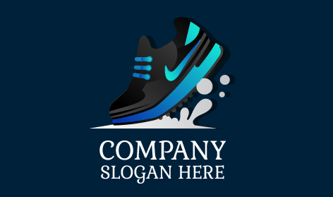 Modern Shoe Splash Logo