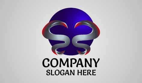 Logo Moderne De Serpent Symétrique