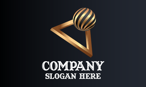 Modernes Gestreiftes Kugel-logo