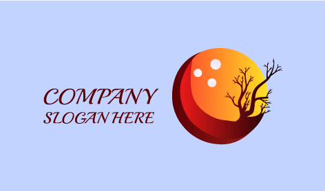 Logo De La Lune Avec Un Arbre Sans Feuilles