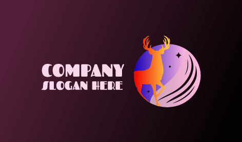 Logotipo De Luna Con Cuernos Naranjas