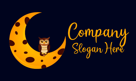 Turuncu Ay Baykuş Logosu