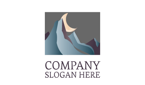 Logo Des Felsigen Gipfelmondes