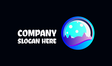 Logotipo De Luna Y Globo Nevado