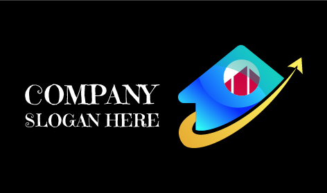 Modernes Hypotheken Logo Mit Gelbem Pfeil