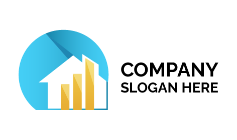 Real Estate Bar Chart Mortgage Logo