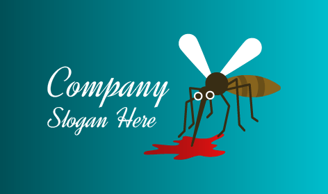 Logo Nero Per Punture Di Zanzara