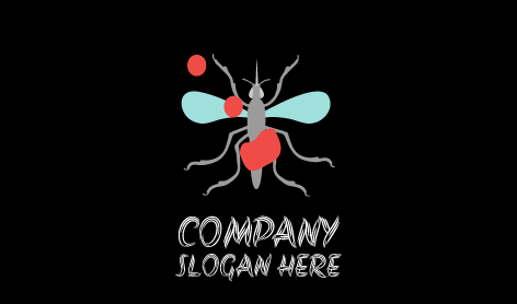 Graues Logo Mit Moskito-silhouette