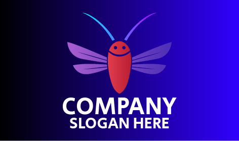 Glücklich Fliegendes Mücken Logo