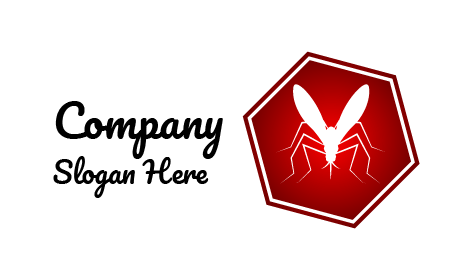 Logo Piccolo A Forma Di Zanzara Bianca