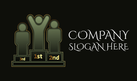 Logo Motivazionale Del Podio Del Vincitore