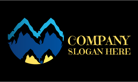 Blue Mountain Stylish Logo