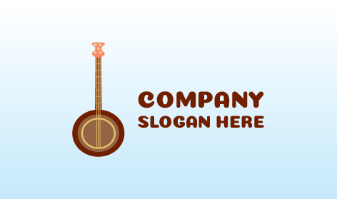 Logo De Musique De Guitare Banjo