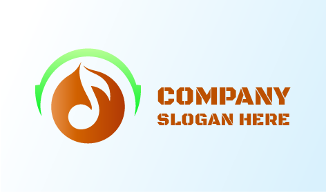 Logo De Note De Musique En Cercle Marron