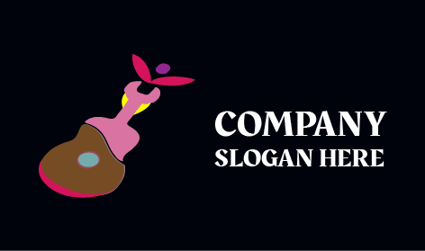 Logo De Musique De Guitare Coloré