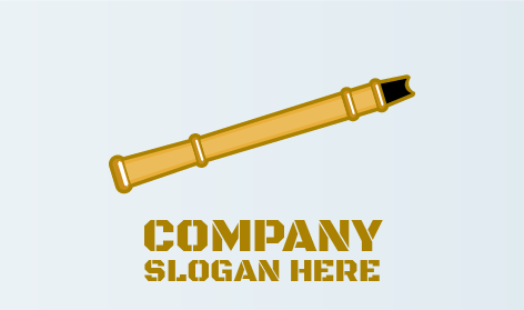 Logo De Musique De Flûte Dorée