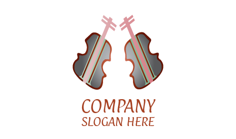 Logo De Musique De Guitare Grise