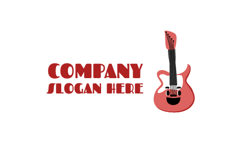 Logo De Musique De Guitare Qui Rit