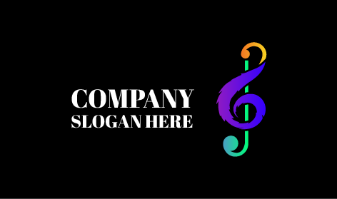 Logo De Musique Bleu Moderne