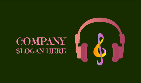 Logo De Musique Casque Rose