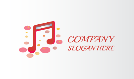 Logo De Note De Musique Rouge