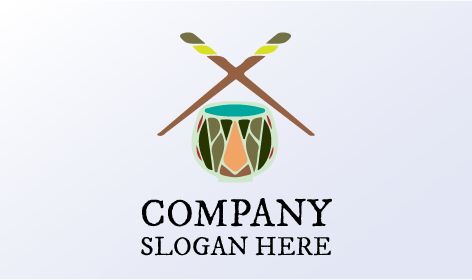 Logo De Musique Traditionnelle À Percussion