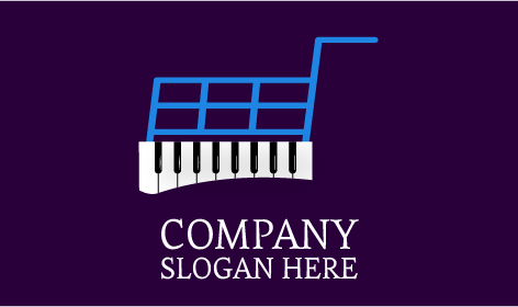 Logo De Musique Au Piano Blanc