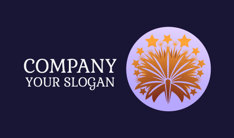 Logotipo De Fogos De Artifício De Estrela De Ano Novo