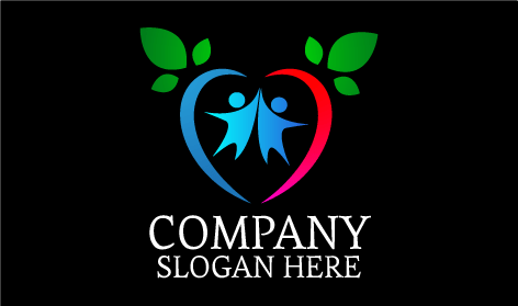 Rotes Und Blaues Herz Als Gemeinnütziges Logo