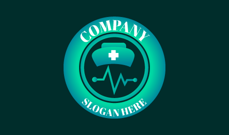 Logotipo De Gorra De Enfermería Con Símbolo De Cruz