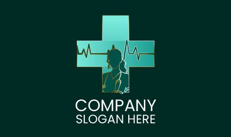 Golden Pulse Line Nursing Logo
