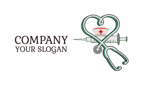 Gray Syringe Nursing Logo