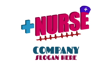 Logo Tanda Kata Keperawatan Merah Muda