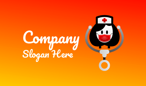 Silver Stethoscope Nursing Logo