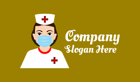 Logo Perawat Masker Biru Langit