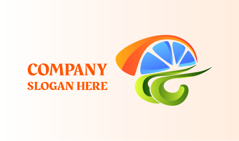 Logo Mit Blauen Orangenscheiben