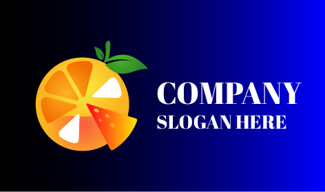 Logotipo De Deliciosa Fruta Naranja